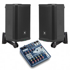 Акустична система 2 колонки JBL EON715 + мікшер